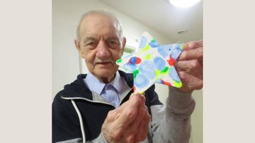 Marble painting magic for Rose Court Residents